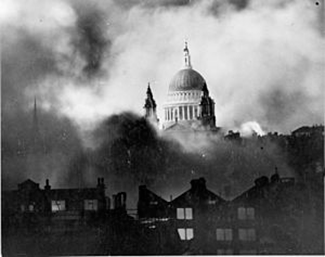 St Paul's Cathedral during the Blitz